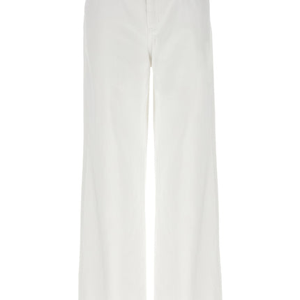 L'Agence White Cotton High-Waisted Jean