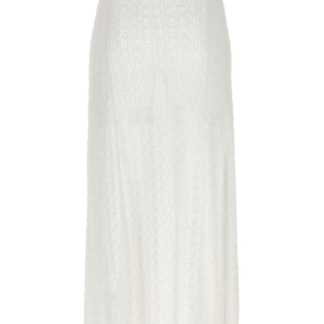 Ganni White Polyamide Mini Skirt