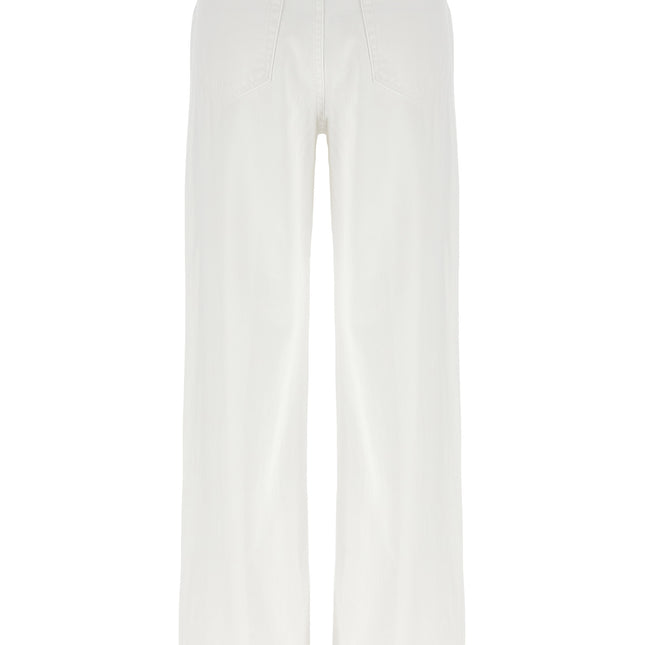 L'Agence White Cotton High-Waisted Jean