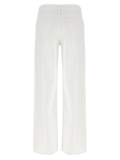 L'Agence White Cotton High-Waisted Jean