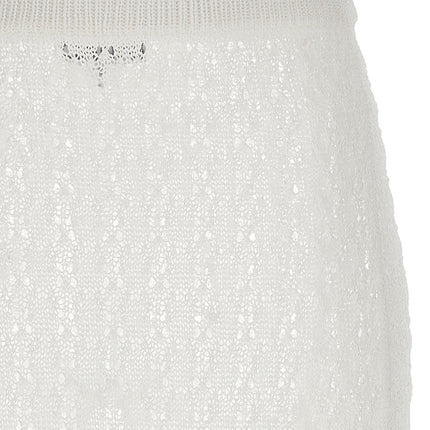 Ganni White Polyamide Mini Skirt