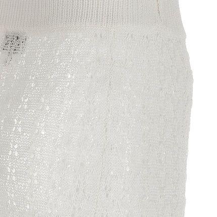 Ganni White Polyamide Mini Skirt