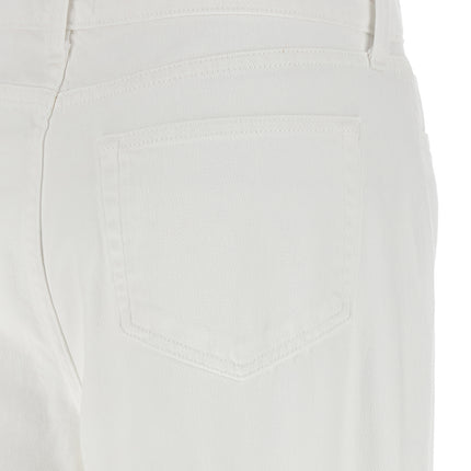 L'Agence White Cotton High-Waisted Jean