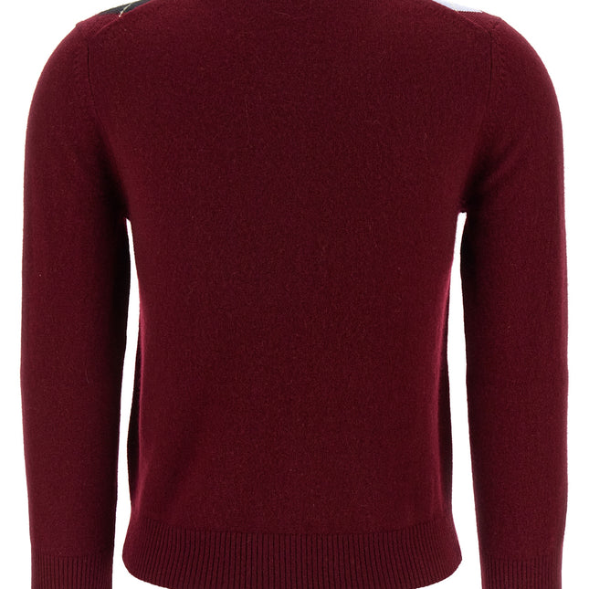 Ganni Bordeaux Merino Wool Cardigan