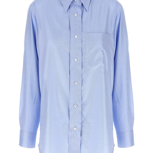 Brioni Blue Cotton Blouse