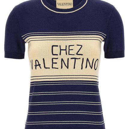 Valentino Garavani Blue Cotton T-Shirt