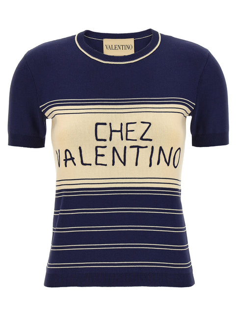 Valentino Garavani Blue Cotton T-Shirt