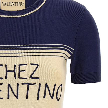 Valentino Garavani Blue Cotton T-Shirt
