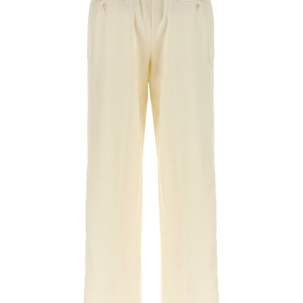 Brioni White Wool Dress Pants