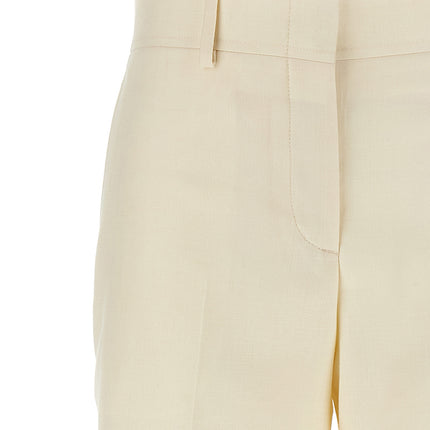 Brioni White Wool Dress Pants