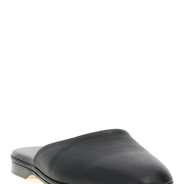 Brioni Black Calfskin Mules