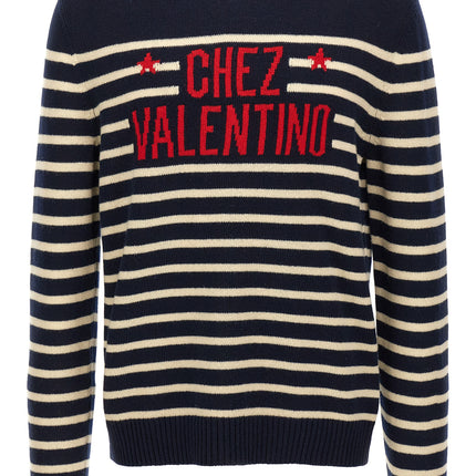 Valentino Garavani Blue Virgin Wool Cardigan