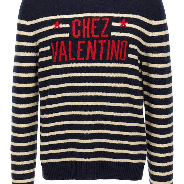 Valentino Garavani Blue Virgin Wool Cardigan