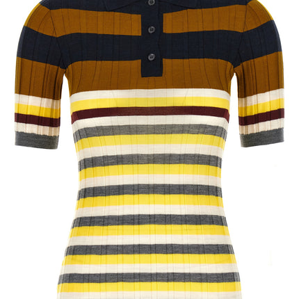 Marni Multicolor Virgin Wool Polo Shirt
