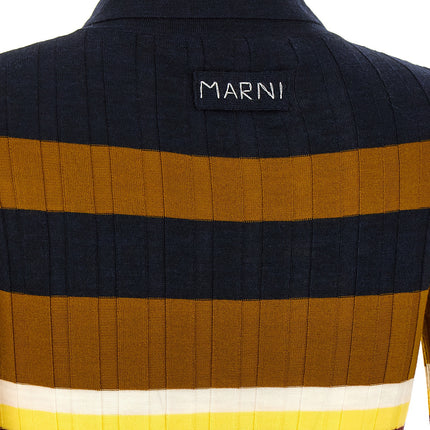 Marni Multicolor Virgin Wool Polo Shirt