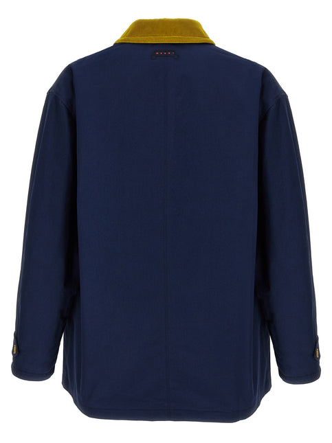 Marni Blue Cotton Parka