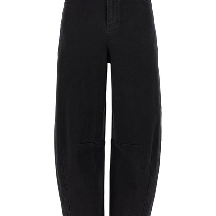 Self-Portrait Black Cotton High-Waisted Jean