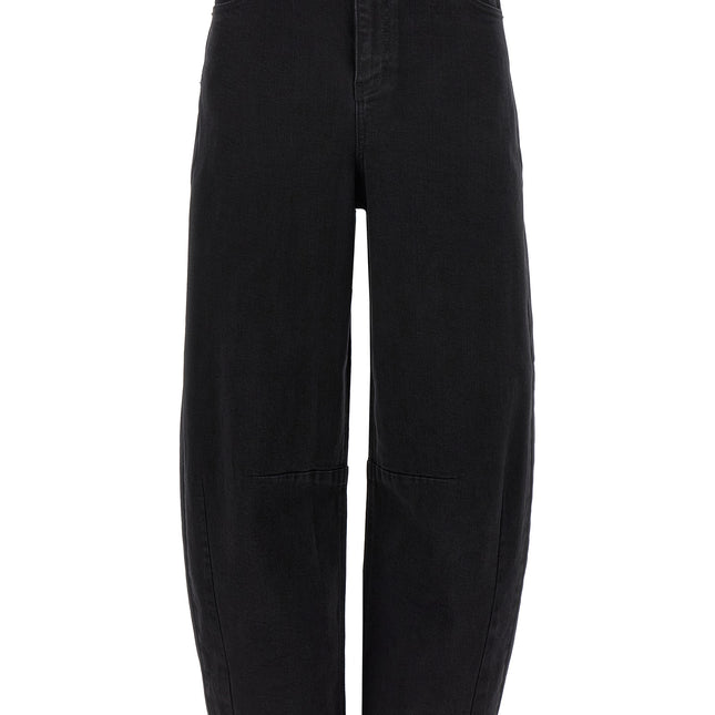 Self-Portrait Black Cotton High-Waisted Jean