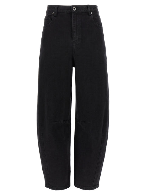 Self-Portrait Black Cotton High-Waisted Jean