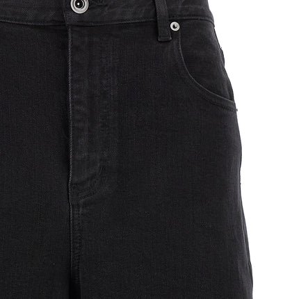 Self-Portrait Black Cotton High-Waisted Jean