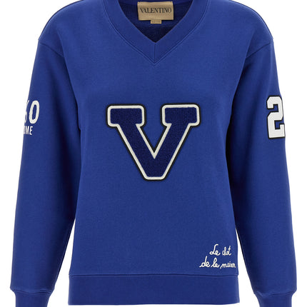 Valentino Garavani Blue Cotton Sweatshirt