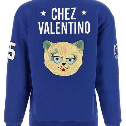 Valentino Garavani Blue Cotton Sweatshirt