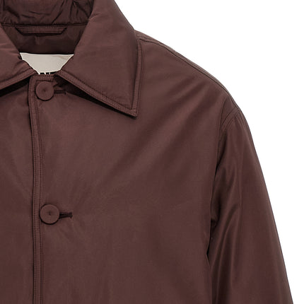 Jil Sander Brown Polyester Full-Length Jacket