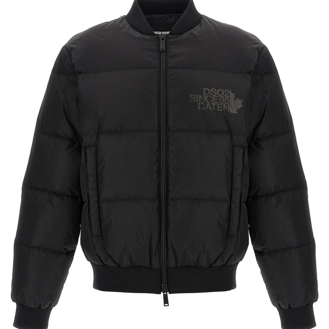 Dsquared² Black Polyamide Bomber