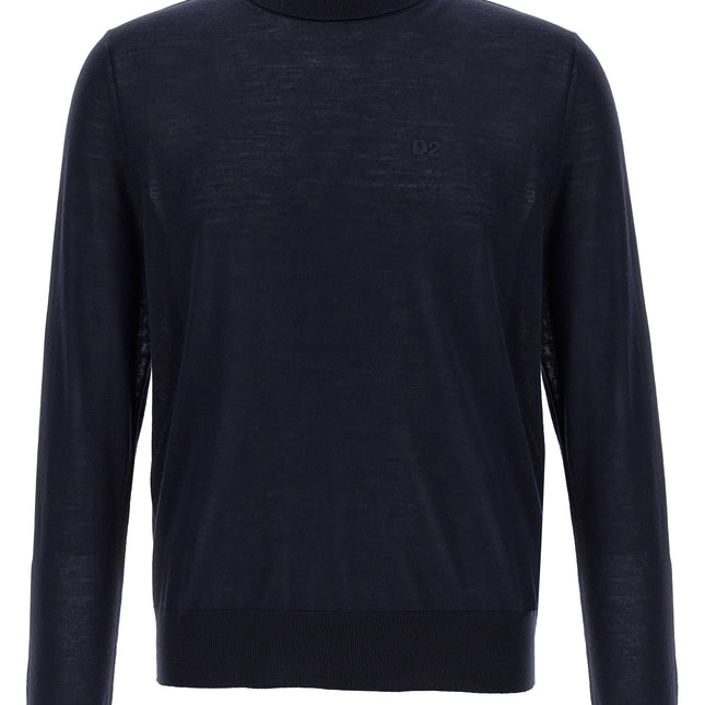 Dsquared² Blue Virgin Wool Cardigan