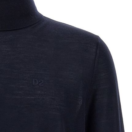 Dsquared² Blue Virgin Wool Cardigan