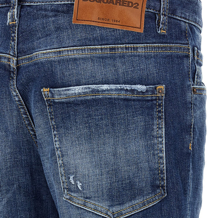 Dsquared² Blue Cotton Skinny Jeans