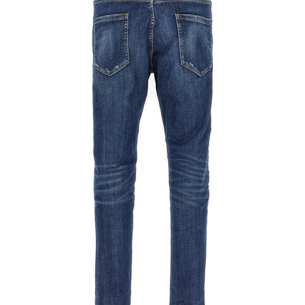 Dsquared² Blue Cotton Slim Fit Jeans