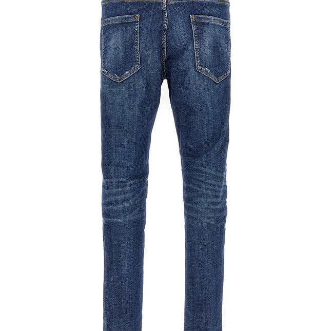 Dsquared² Blue Cotton Slim Fit Jeans