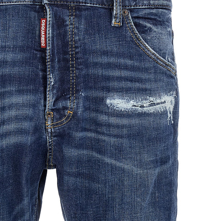 Dsquared² Blue Cotton Slim Fit Jeans