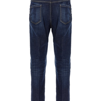 Dsquared² Blue Cotton Straight-Leg Jeans