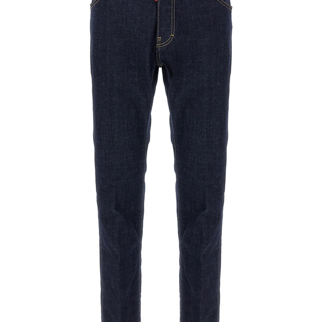 Dsquared² Blue Cotton Slim Fit Jeans