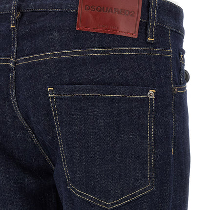 Dsquared² Blue Cotton Slim Fit Jeans