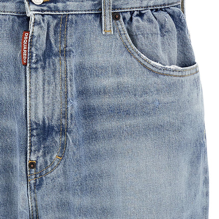 Dsquared² Blue Cotton Relaxed Fit Jeans