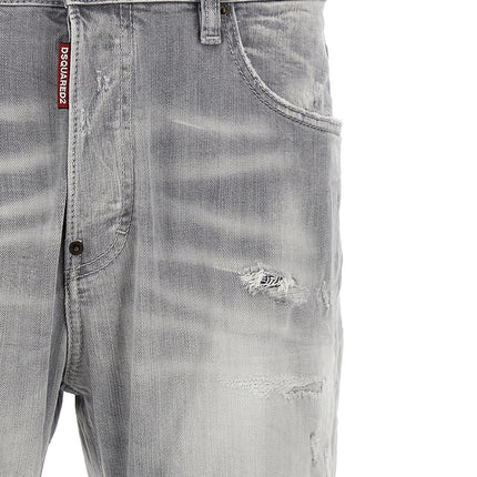 Dsquared² Gray Cotton Straight-Leg Jeans
