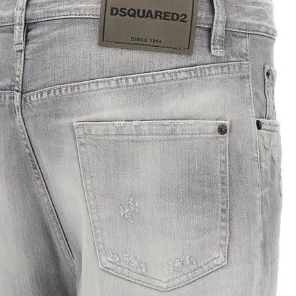 Dsquared² Gray Cotton Straight-Leg Jeans