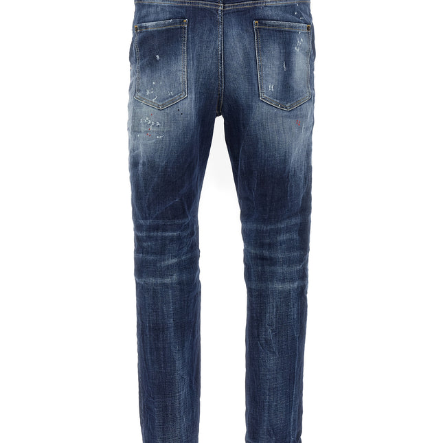 Dsquared² Blue Cotton Relaxed Fit Jeans