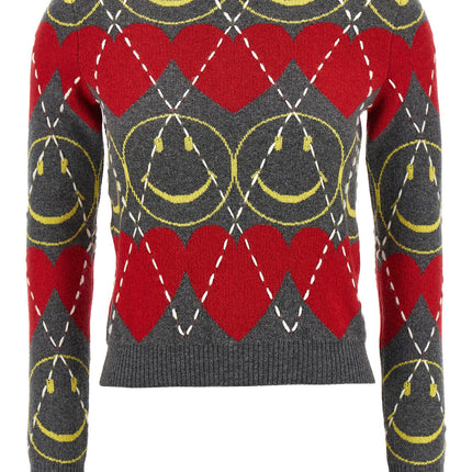 Moschino Multicolor Wool Cardigan