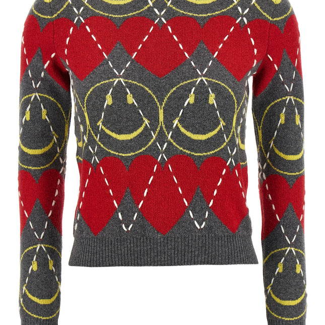 Moschino Multicolor Wool Cardigan
