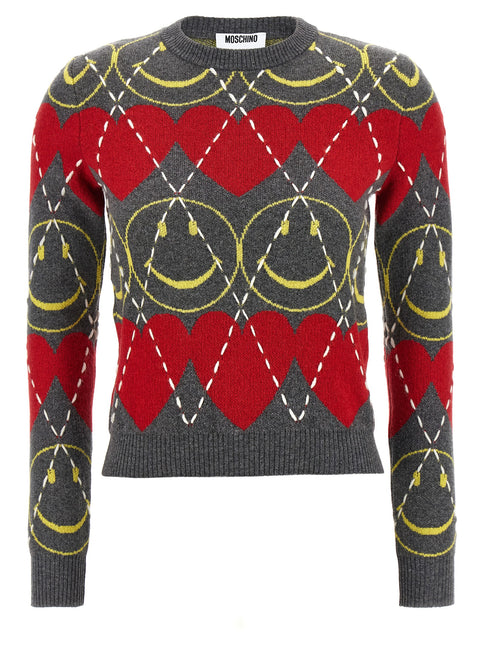 Moschino Multicolor Wool Cardigan