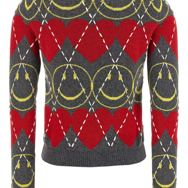 Moschino Multicolor Wool Cardigan
