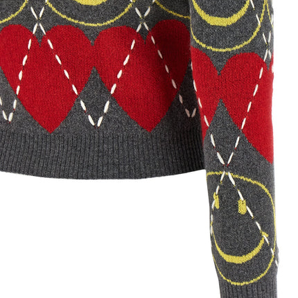 Moschino Multicolor Wool Cardigan