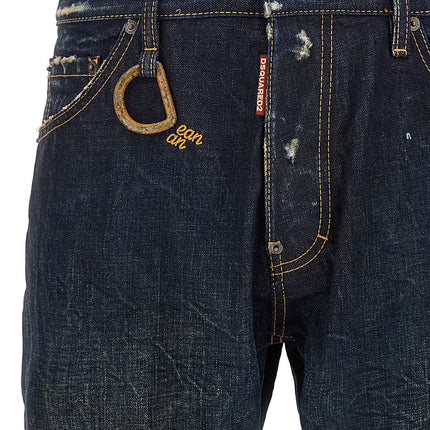 Dsquared² Blue Cotton Slim Fit Jeans