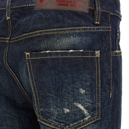 Dsquared² Blue Cotton Slim Fit Jeans