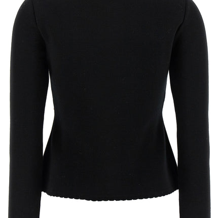 Moschino Black Virgin Wool Cardigan