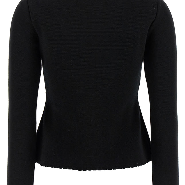 Moschino Black Virgin Wool Cardigan